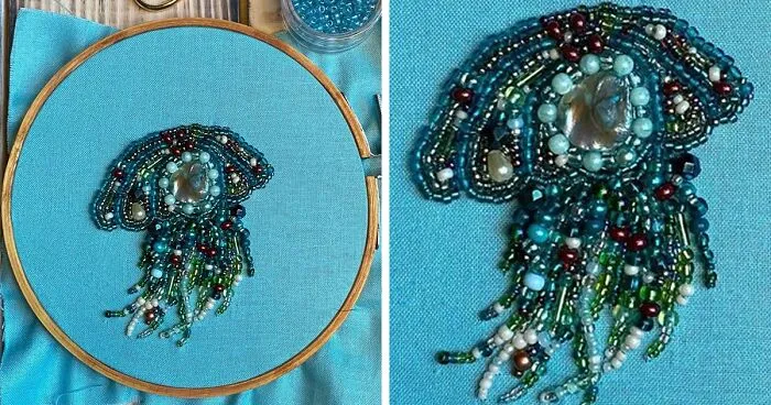 I've Embroidered 10 Realistic Animals With Elements Of Bling