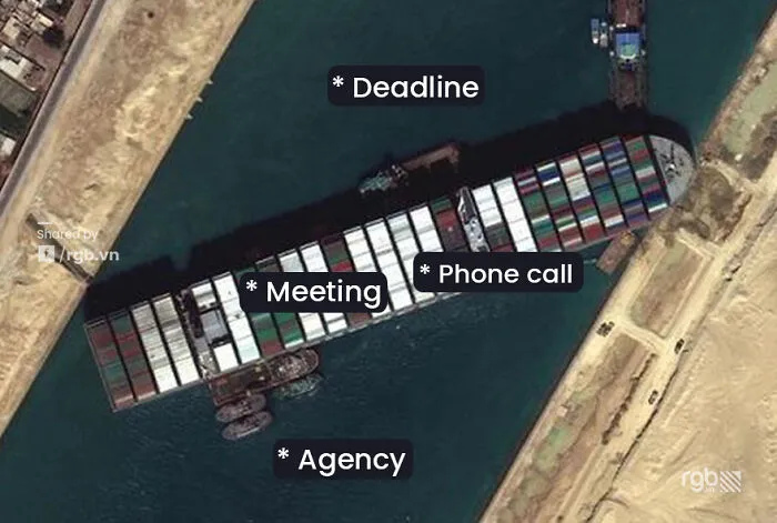 Huge Container Ship Stuck In Suez Canel Inspired Us To Make Memes About Our Agency Life