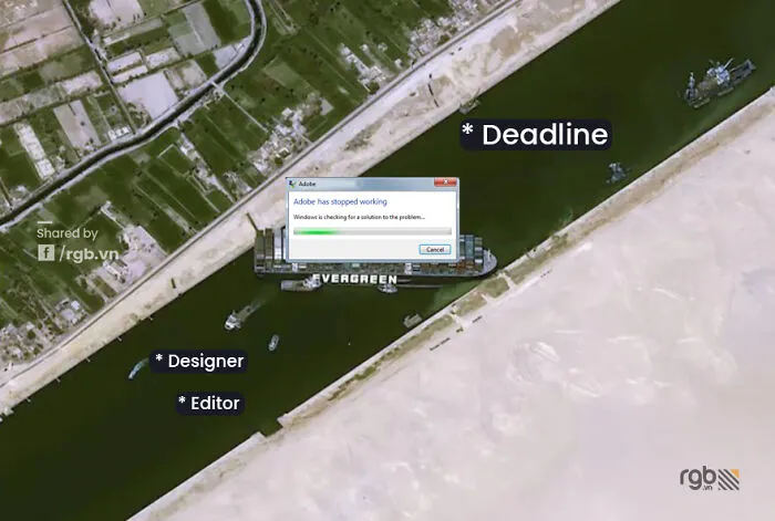 Huge Container Ship Stuck In Suez Canel Inspired Us To Make Memes About Our Agency Life