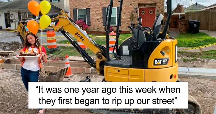 1-Year Birthday Party For Incomplete Road Construction Goes Viral And Finally Gets Authorities' Attention