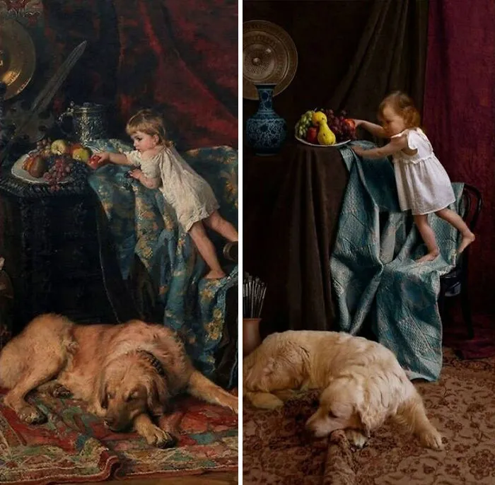 La página de Instagram "Tussen Kunst & Quarantaine" tiene increíbles recreaciones de pinturas