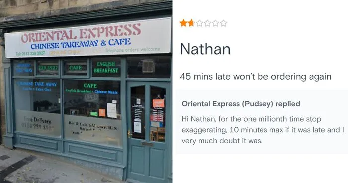 Chinese Takeaway Goes Viral For Its Savage Replies To Bad Customer Reviews