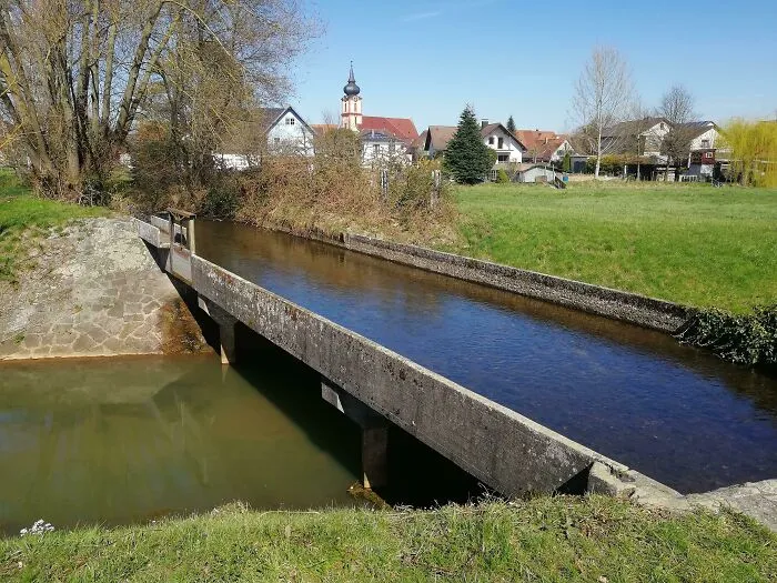 A Small River Going Over Another