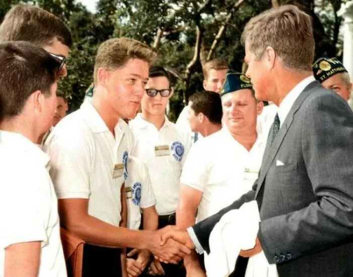 JFK & Bill Clinton Greeting At The White House, In 1963