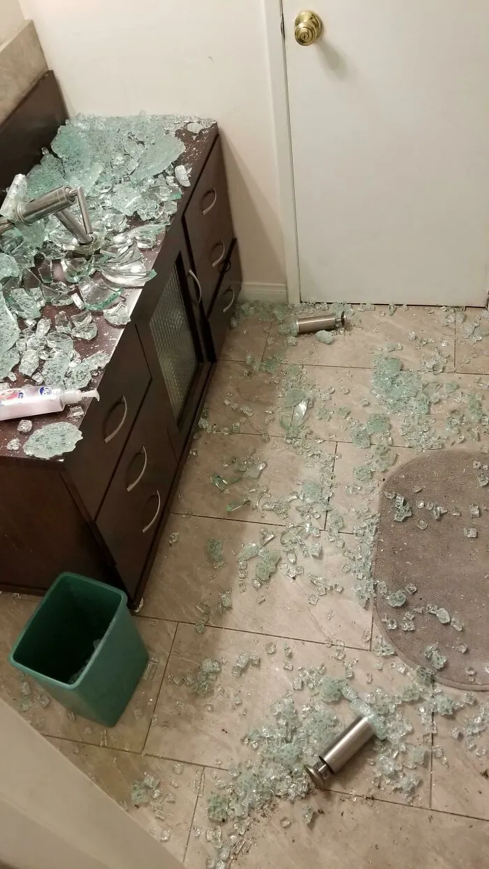 When Your One Piece Sink/Counter Randomly Explodes At 3am
