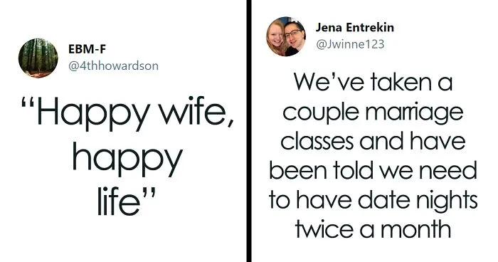 Someone Asks People To Share The Worst Marriage Advice They've Gotten, And They Deliver (30 Tweets)