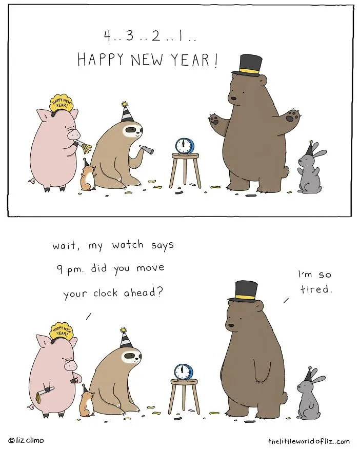 The Simpsons Animator Illustrates Awkward Everyday Moments Of These Wholesome Animals (30 New Pics)