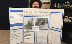 This 6th Grader Wanted To See How Many Surfaces Your Cat's Butt Touches In Your Home, So He Did An Experiment