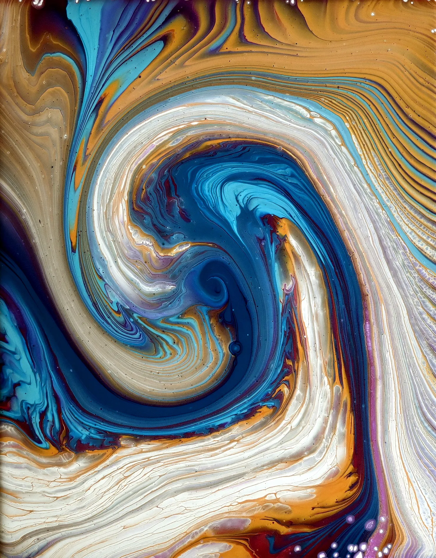 Waterfall Split Cup Acrylic Pour ~ Wandering Ring Pour ~ 3D Printed Cups For Acrylic Pouring