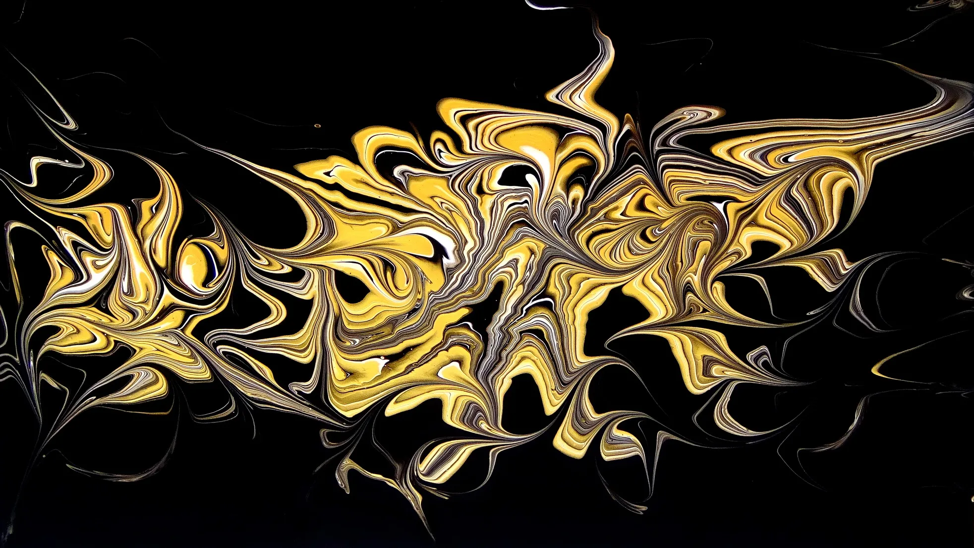 Painting With Marbles ~ Easy Fluid Art For Beginners ~ Acrylic Pouring ~ Black & White & Gold