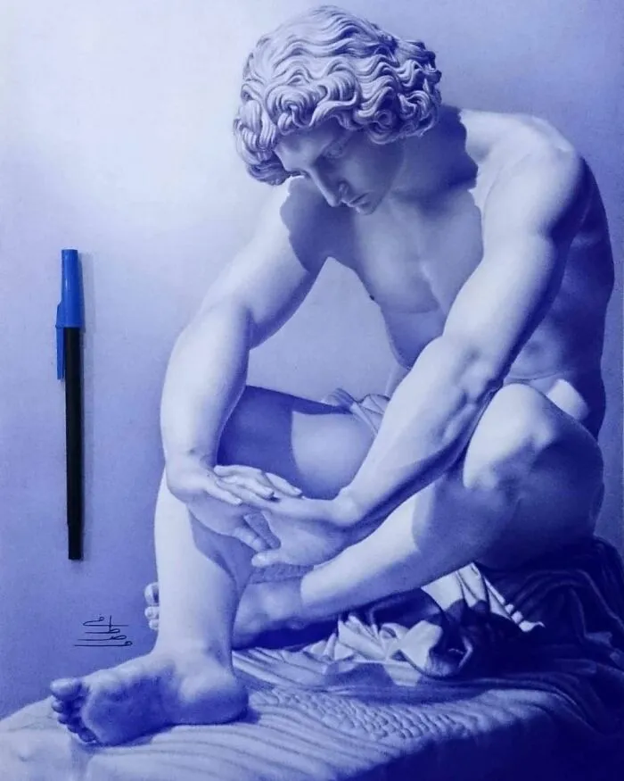 43 Photo-Like Drawings Made With Ballpoint Pens By Mostafa Khodeir