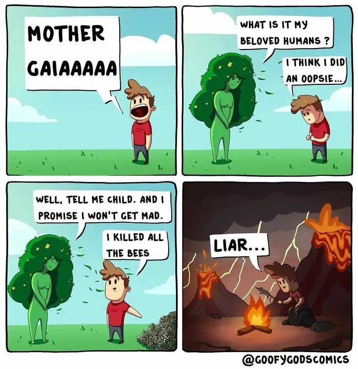 31 "Goofy" Comics About How Gods Deal With Everyday Problems