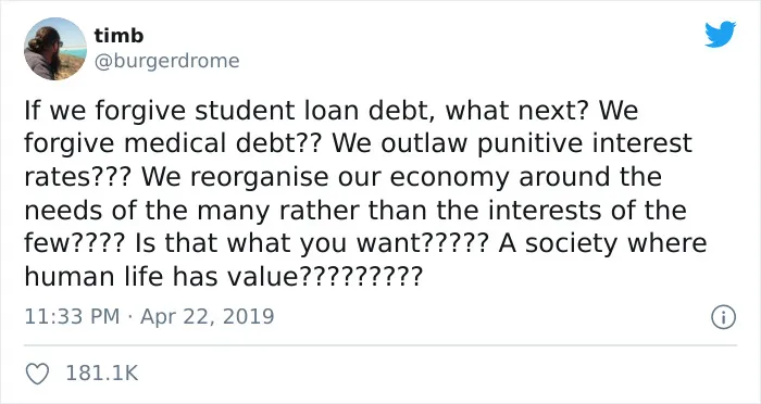 30 Of The Dumbest Points People Saw Americans Make Against Canceling Student Debt