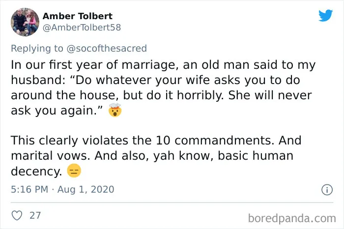Someone Asks People To Share The Worst Marriage Advice They've Gotten, And They Deliver (30 Tweets)