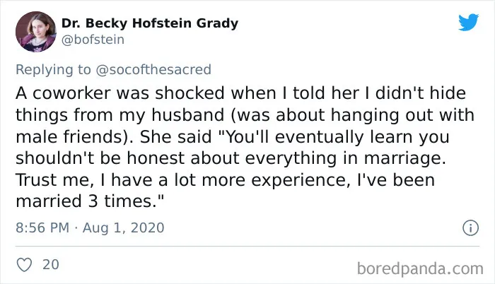 Someone Asks People To Share The Worst Marriage Advice They've Gotten, And They Deliver (30 Tweets)