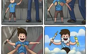 31 "Goofy" Comics About How Gods Deal With Everyday Problems
