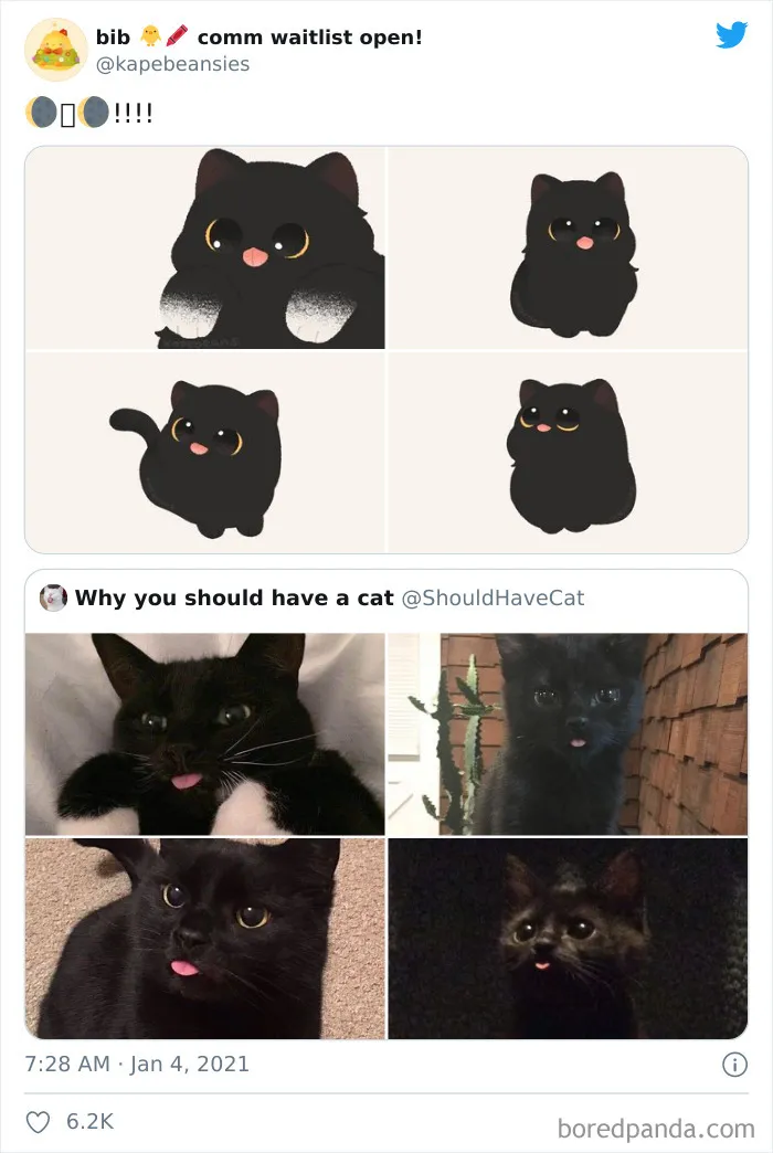 'Bib' Turns Funny Animal Pics Into Adorable Drawings And Here're 30 Of Their Cutest Works
