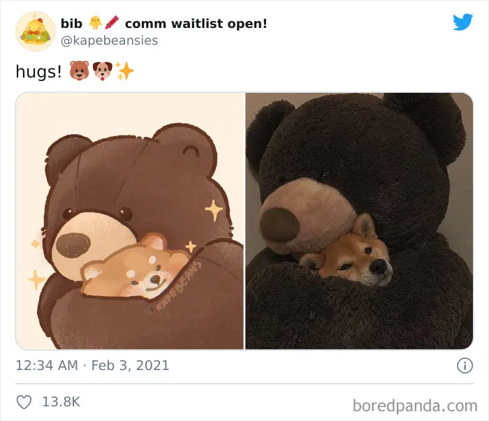 'Bib' Turns Funny Animal Pics Into Adorable Drawings And Here're 30 Of Their Cutest Works