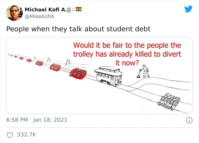 30 Of The Dumbest Points People Saw Americans Make Against Canceling Student Debt