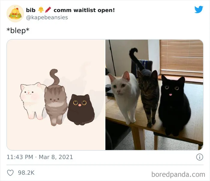 'Bib' Turns Funny Animal Pics Into Adorable Drawings And Here're 30 Of Their Cutest Works