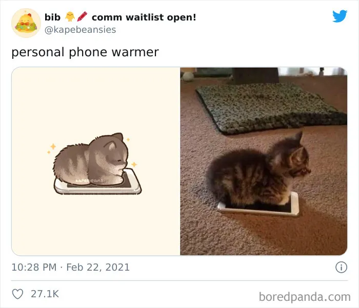 'Bib' Turns Funny Animal Pics Into Adorable Drawings And Here're 30 Of Their Cutest Works