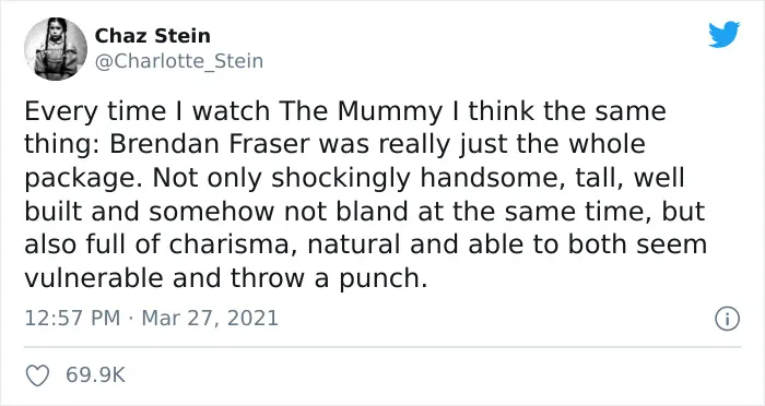 The Internet Just Made Brendan Fraser Go Viral Simply For Being Awesome, And Here Are 30 Of The Best Tweets