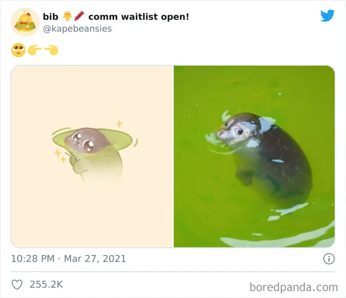 'Bib' Turns Funny Animal Pics Into Adorable Drawings And Here're 30 Of Their Cutest Works