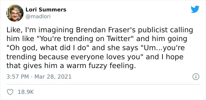 The Internet Just Made Brendan Fraser Go Viral Simply For Being Awesome, And Here Are 30 Of The Best Tweets