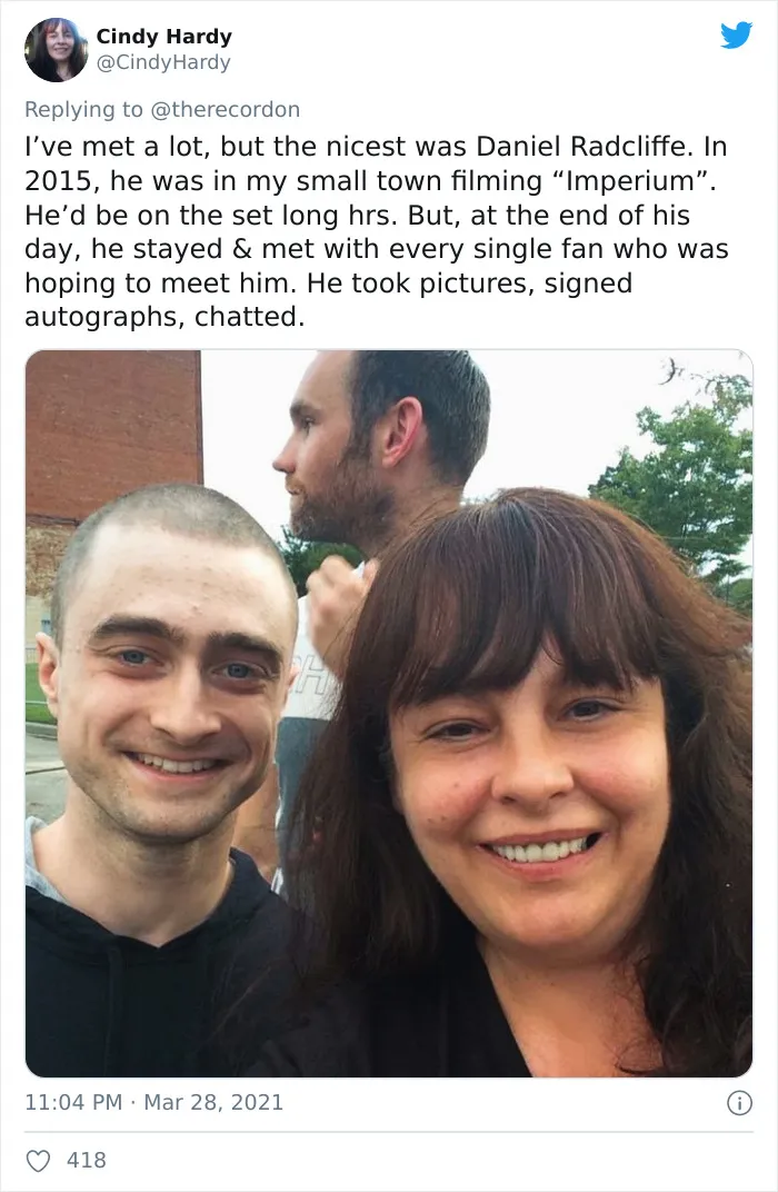 Folks On Twitter Shared 30 Stories Of When Celebrities Proved Themselves To Be Actually Nice People