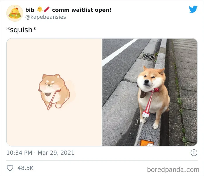 'Bib' Turns Funny Animal Pics Into Adorable Drawings And Here're 30 Of Their Cutest Works