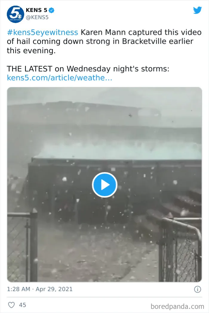 'Gorilla' Hail Struck Texas And Oklahoma Last Night, And This Is How It Looked (30 Pics)