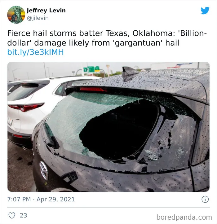 'Gorilla' Hail Struck Texas And Oklahoma Last Night, And This Is How It Looked (30 Pics)