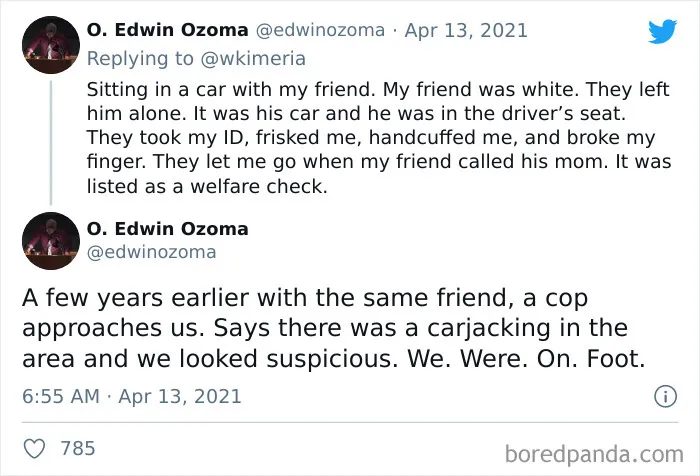 Someone Asks Black People To Share The Most Ridiculous Reason They've Been Stopped By The Police, They Deliver (30 Tweets)