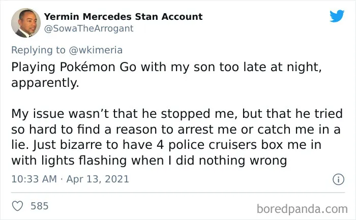 Someone Asks Black People To Share The Most Ridiculous Reason They've Been Stopped By The Police, They Deliver (30 Tweets)