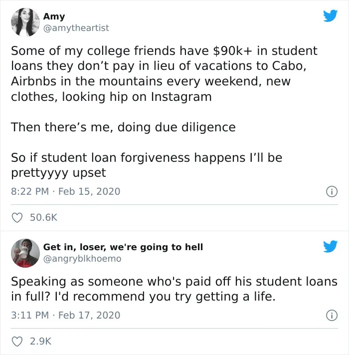 30 Of The Dumbest Points People Saw Americans Make Against Canceling Student Debt