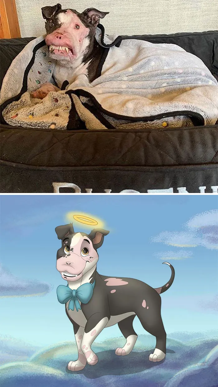 La gente envía fotos de sus mascotas a esta artista y ella las disneyfica (30 imágenes nuevas)