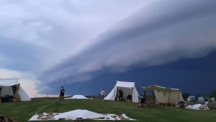 “Hurricane Take 2” Got Hit By A Massive Thunderstorm The First Night And This Was The Beginning Of The Second Night