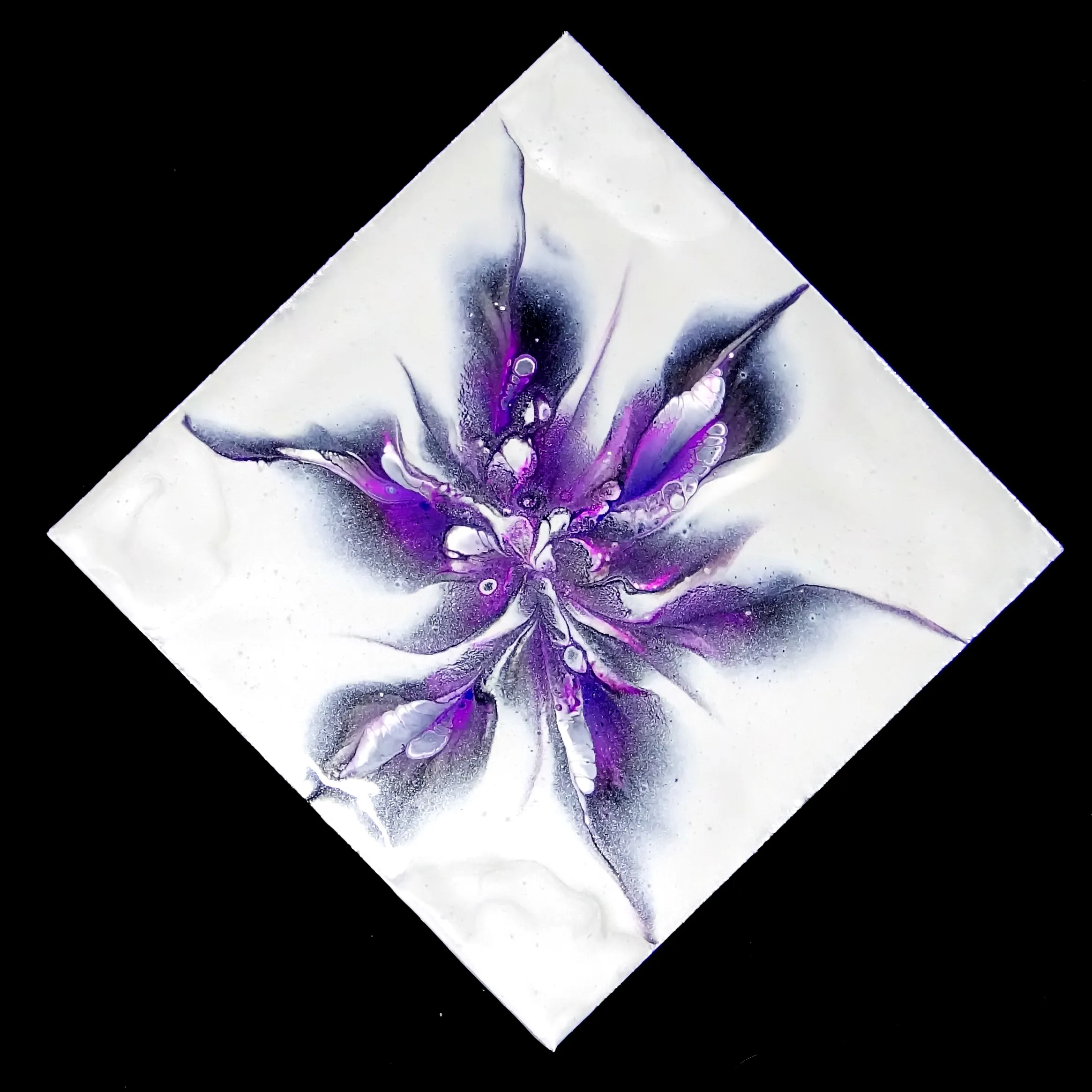 Reverse Flower Dip On Coasters ~ Simple Gift Ideas ~ Acrylic Pouring For Beginners