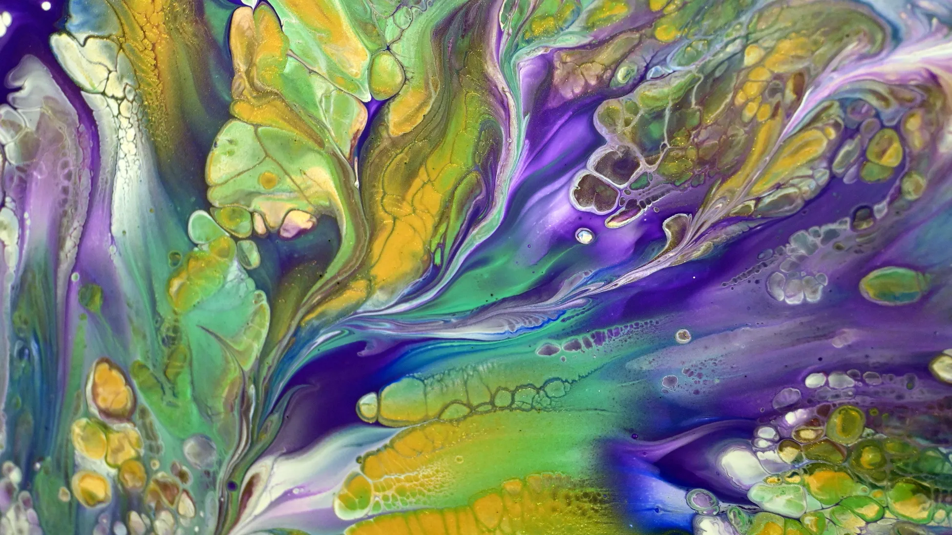 Playing With Paint And Hair Dryer ~ Fluid Art Painting ~ Acrylic Pouring ~ Dutch Pour