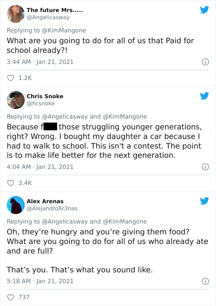 30 Of The Dumbest Points People Saw Americans Make Against Canceling Student Debt