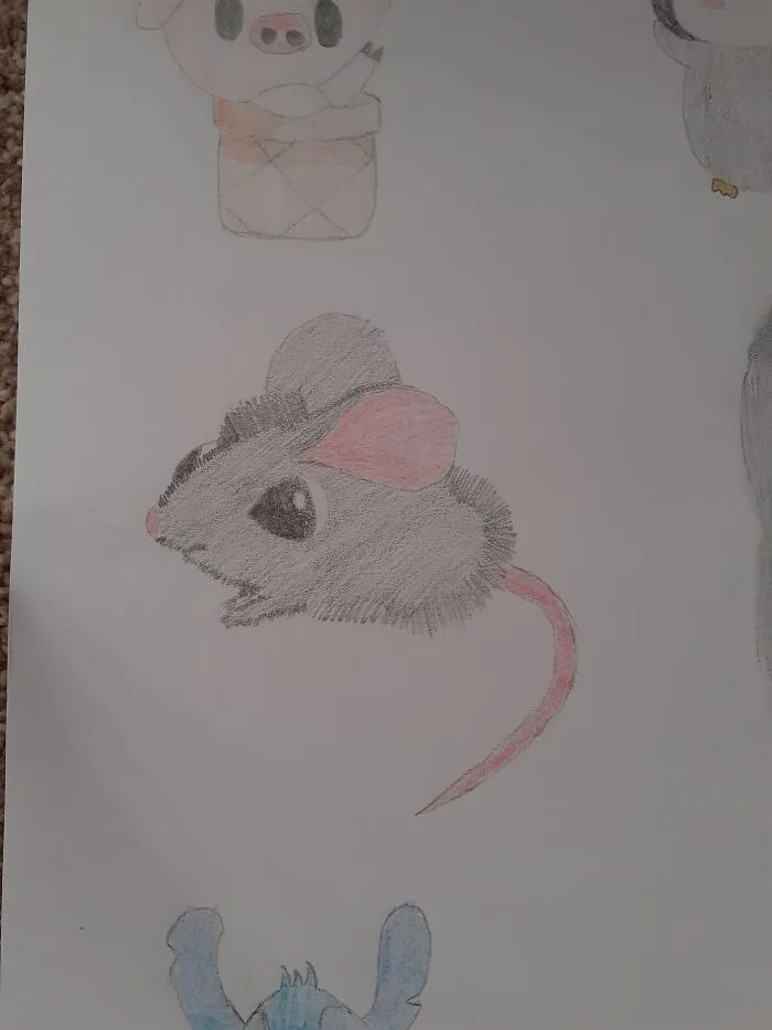My Mouse Looks Like It's Been Struck By Lightning...that's Why His Name Is Thor