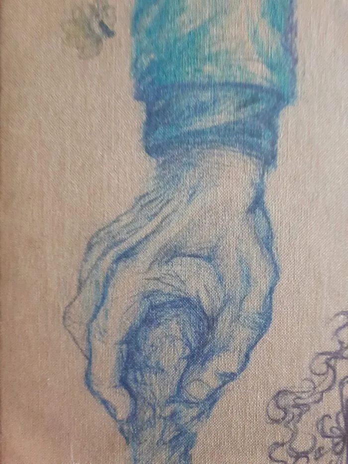 Hand Resting On A Cane