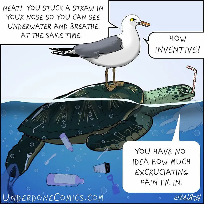 I Draw Comics To Show How Plastic Waste Affects Marine Life (30 Pics)