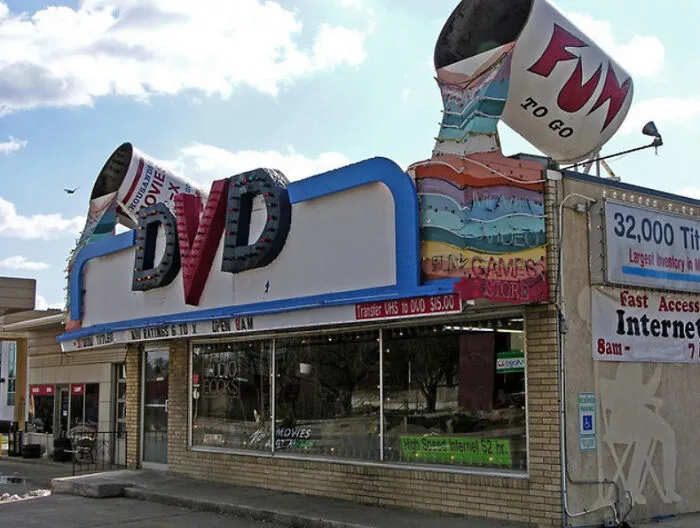 An Old Paint Store Converted To A Dvd Store