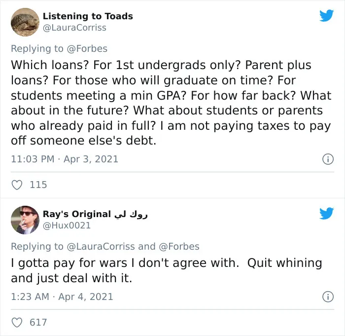 30 Of The Dumbest Points People Saw Americans Make Against Canceling Student Debt