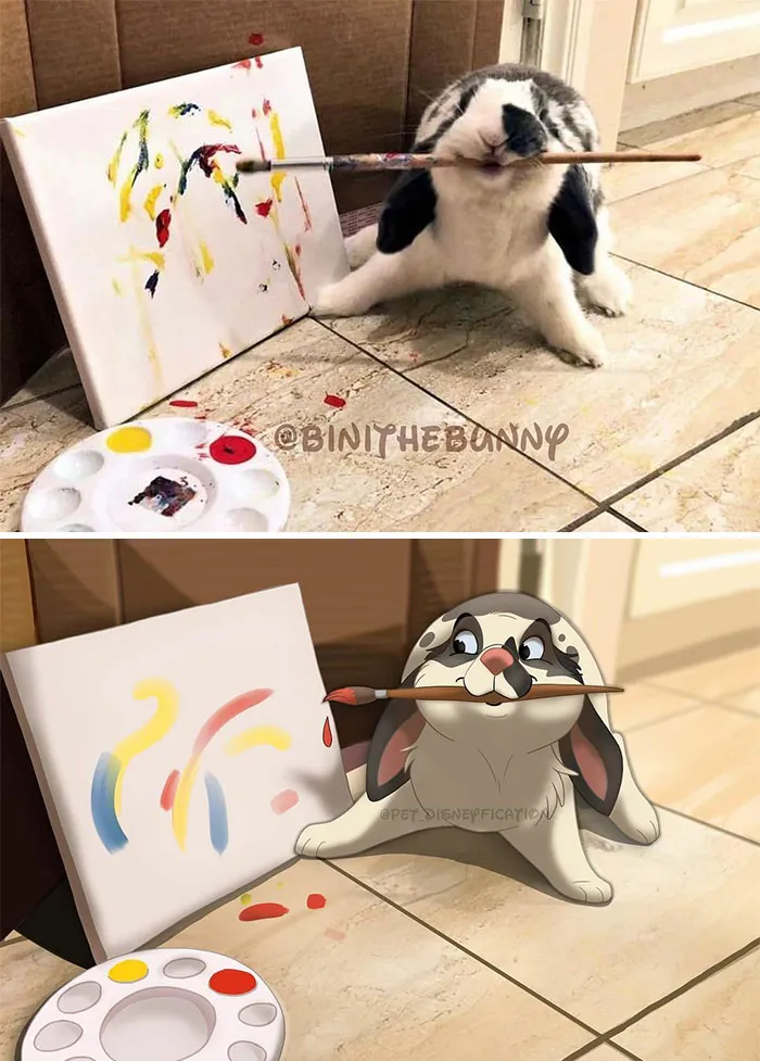 La gente envía fotos de sus mascotas a esta artista y ella las disneyfica (30 imágenes nuevas)