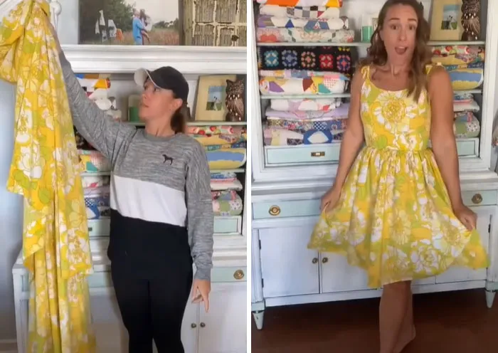 Woman Modifies Old Thrift Store Clothes To Create New Outfits And Here Are 25 Of Her Best Works (New Pics)