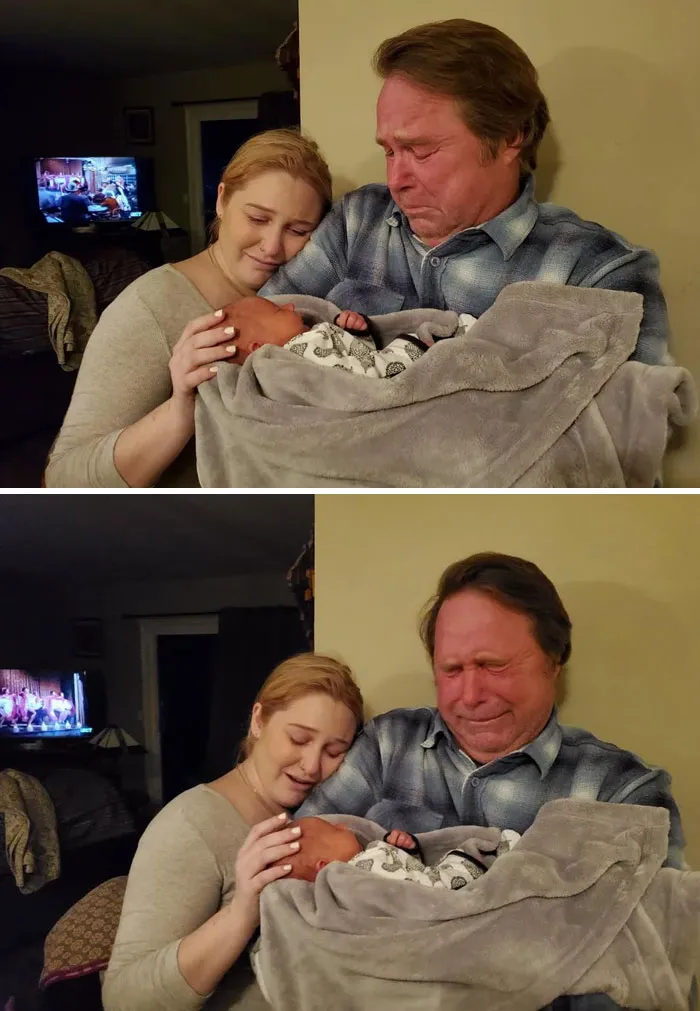 My Father Meeting His First Grandson
