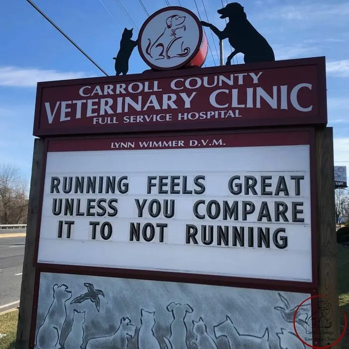 20 Divertidos carteles frente a esta clínica veterinaria que te harán sonreír