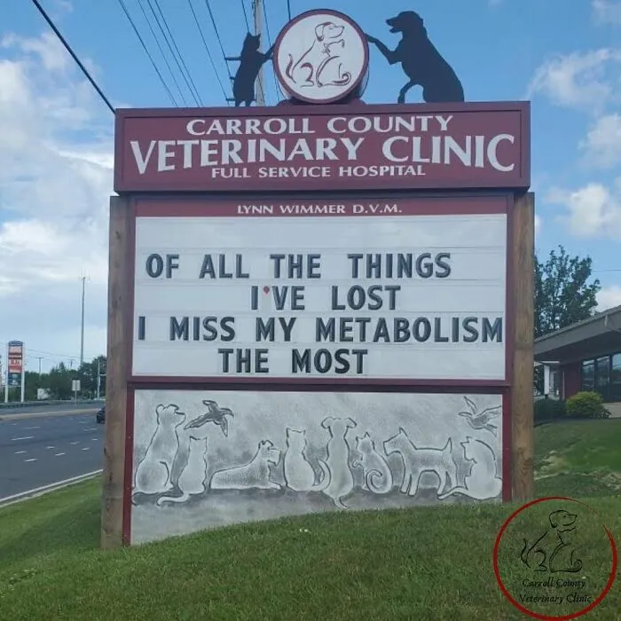 20 Divertidos carteles frente a esta clínica veterinaria que te harán sonreír